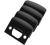 OATIPHO Plaque de fermeture pour porte type D, noir, angle droit, 4 unités de protection métallique pour languette de serrure Kit de renforcement pour portes en bois, plaques de loquet et