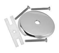 OATIPHO Plaque de Trop-Plein Seul Trou en Alliage de Zinc avec Vis Couvercle de Drainage Simple Argenté Accessoire pour Salle de Bain Installation Facile et Étanche Compatible