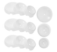 OATIPHO Plateau en Plastique Blanc 12pcs Moules à Fondant Réutilisables de Bouton pour Décoration Gâteau et Support de Séchage Cake Design Élégant