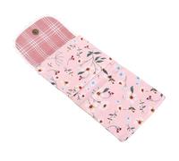 OATIPHO Pochette Portable Petite Pratique avec Fermeture Grand Volume pour Serviettes Hygiéniques et Lingettes pour Voyage Extérieur et Usage Rose