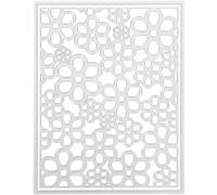 OATIPHO Pochoirs de découpe en acier carbone 107x140mm pour création de cartes, gaufrage manuel, motifs floraux argentés, matrices réutilisables pour loisirs créatifs et décorations festives