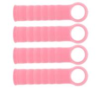 OATIPHO Poignée de tige pour serpillère 22 mm en plastique rose, 4 pièces de rechange, accessoire ergonomique pour nettoyage dans les maisons et les bureaux, prise en main confortable et résistante