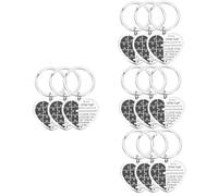 OATIPHO Porte-clés en forme de cœur en acier inoxydable pour maman, Lot de 4 pièces, 6.1x3.5cmx4pcs