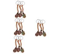 OATIPHO Porte-clés télescopique réglable en maille de pierre de tigre, améthyste en pierre brute cristalline naturelle anneau en D ceinture polyester, Comme illustré, 4 pièces, 11.00X2.00X2.00CMx4pcs