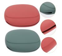 OATIPHO Porte-Houppette de Maquillage en Silicone 2Pcs Étui à Éponge de Voyage Organisateur Pratique Compatible Éponges de Maquillage Boîte de Rangement Portable