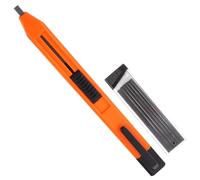 OATIPHO Porte-Mine Automatique pour Travail du Bois 1 Crayon et 6 Mines de Rechange Crayon de Charpentier Précis pour Chantier et Dessin Outil Compact pour Menuiserie et Construction
