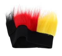 OATIPHO Postiche Supporter de Football Allemand Bleu Blanc Rouge, Postiche Légère Ouverte sans Dessus, Accessoire Patriotique pour Événements Sportifs, Déguisement Football Européen