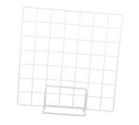 OATIPHO Présentoirs de Comptoir Métal 35x35 Cm Blanc, Support D'écran de Bureau Base Petite Blanche, Support Creux Polyvalent pour Exposition Photos, Accessoires et Stand D’Exposition,