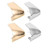 OATIPHO Protège-Talons pour Chaussures Pointues Embouts de Réparation en Métal Argenté et Doré Kit 2 Paires Anti-Usure pour Talons Hauts Couvre-Chaussures de Sécurité Accessoire de