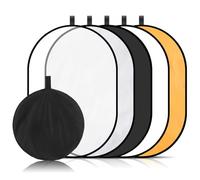 OATIPHO Réflecteur de Lumière Pliable 60X90 CM en Nylon Accessoire de Photographie Portable 5-en-1 Diffuseur Souple pour Studio et Photo en Extérieur
