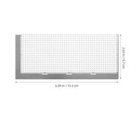 OATIPHO Règle en Acier Inoxydable 1020 Trous pour Peinture Diamant Outil DIY Quadrillé Antidérapant pour Broderie Strass Ronds Accessoire Précis pour Loisirs Créatifs et Point de Croix