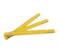 OATIPHO Règle Pliante de Menuiserie 1 Mètre en Bois de Bouleau Jaune Clair, 6 Plis Rivets Robustes, Mètre Pliable Précis pour Travail du Bois, Outil de Mesure Linéaire pour Chantier