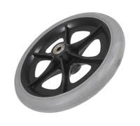 OATIPHO Roue de remplacement 7 pouces pour fauteuil roulant manuel - Roulette pleine grise roue solide de rechange accessoire de mobilité silencieux et amorti pour fauteuil roulant