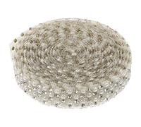 OATIPHO Ruban Perlé Adhésif Blanc Nacré Strass Décoratifs, 1 Rouleau de 1 Mètre pour Couture, Accessoires de Loisirs Créatifs, Décoration de Vêtements, Paquet et Mariage