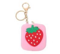 OATIPHO Sac de rangement porte-clés auto pomme oreilles portefeuille bleu USB key organizer storage bags sac d'écouteurs sans fil portefeuille portable gel de silice, Comme sur la photo, 6X6X2.5CM
