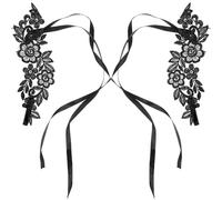 OATIPHO Sandales Pieds en Dentelle Noire pour Femmes 1 Paire Légère et Respirante Sandales Pieds Mariage Plage et Usage Quotidien