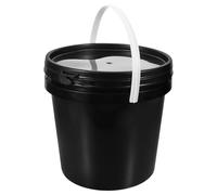 OATIPHO Seau de Peinture Noir 2L en Plastique Opaque Pot de Peinture Vide Résistant avec Poignée Ergonomique Seau de Rangement et Produits Chimiques pour Travaux et Bricolage