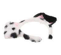 OATIPHO Serrage-Tête Oreilles de Dalmatien en Peluche Douce Taille Unique pour Adulte Accessoire Cosplay Tacheté pour Fêtes Anniversaires et Déguisements Animaux Bandeau Cheveux Chien
