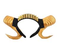 OATIPHO Serre-tête Cornes de Mouton Punk Gothique pour Adultes Accessoire Déguisement Halloween Bandeau Corne Noir pour Cosplay et Fête à Thème