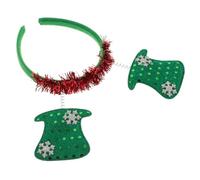 OATIPHO Serre-tête de Noël en forme de chapeau léger et décoré à paillettes pour fêtes d'hiver Accessoires de Noël pour filles et coiffe de fête de Noël