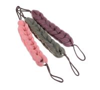 OATIPHO Serviette de Bain Exfoliante 3Pcs en Filet PE et Coton, Exfoliation Douce et Pratique Portable, Maison Voyages