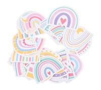 OATIPHO Stickers Garçon et Filles Décoratifs Arc-en-Ciel et Nuages Autocollants Muraux Objets 100 Pièces pour Fête d'Anniversaire Décoration Intérieure et Personnalisée