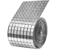 OATIPHO Stickers Muraux Adhésifs Mosaïque 1464 Pièces pour Carrelage Verre et Miroir Autocollant Mural DIY Argenté Décoration Maison la Cuisine Salon