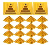 OATIPHO Support de Drapeau Carré Doré Base de Mât de Drapeau 20 Pièces Mini Porte de Bureau Portable pour Décoration Intérieure Salle de Conférence et Événement