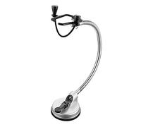 OATIPHO Support de Sèche Cheveux Rotatif Acier Inoxydable Organisateur Pratique pour Sèche Cheveux Fixation Élastique et Durable pour Salle de Bain