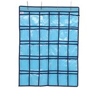 OATIPHO Support de Téléphone Portable Mural Classe 30 Poches Transparentes en Non-Tissé Bleu Ciel Organisateur Suspendu pour Téléphone et Calculatrice Pochette de Rangement Pratique