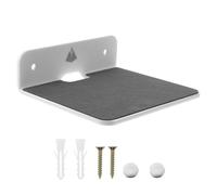 OATIPHO Support Mural Multifonctionnel en Acrylique Blanc Étagère de Rangement pour Haut-Parleur sans Fil Support pour Téléphone et Tablette Organiseur Mural Compact pour Espace de Bureau