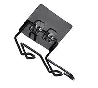 OATIPHO Support Mural Sans Perforation Pour Sèche-cheveux, Lot De 2 Crochets En Acier Inoxydable Noir Et Transparent, Compatible Salle De Bain, Organisation Pratique Des Petits Espaces