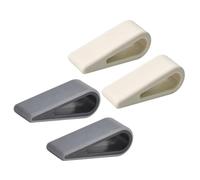 OATIPHO Support Surélevé Réglable pour Ordinateur Portable 4 Pièces en Silicone et Plastique, Support de Refroidissement Ergonomique Blanc et Noir, Accessoire Bureau pour PC Portable,