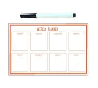 OATIPHO Tableau Blanc Mural Effaçable à Sec 30X40 CM Marqueur Noir Planning Hebdomadaire Réutilisable pour Bureau École et Maison Tableau Pédagogique Adhésif sans Résidu