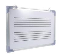 OATIPHO Tableau Blanc Musical Effaçable à Sec Double Face 30X45 CM pour Portée Musicale Lignes Doubles Magnétique pour Enseignement et Entraînement en Solfège Scolaire Couleur Aléatoire
