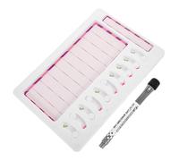 OATIPHO Tableau des Tâches pour Garçon et Filles Magnétique Portable, Planificateur D’autodiscipline Surface Effaçable, Intérieur Rose, Support en Plastique Résistant, pour Organiser