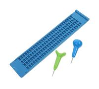 OATIPHO Tableau Écriture Braille Lignes Cellules Stylet Aide Apprentissage Portable Aveugle Déficient Visuel Débutant Ardoise Lire Kit Outil Adulte