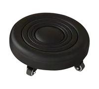 OATIPHO Tabouret à roulettes Noir Motif Ondulé Petit Siège Mobile en Plastique Antidérapant Marchepied pour Lit et Repose-Pieds pour Chambre Salon Cuisine 4 Roues Blanches