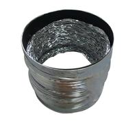 OATIPHO Tuyau de Ventilation en Aluminium Double Couche Épais 2 Mètres Rétractable Diamètre 100 MM Conduit D’Évacuation D’Air Haute Température Tuyau de Conduit de Sécheuse Argenté