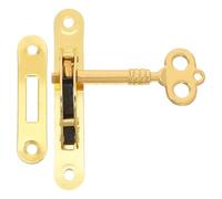 OATIPHO Verrou de Tiroir pour Boîte à Bijoux Vintage Demi-Lune Finition Or Brillant Serrure à Clé Décorative Rétro pour Meubles en Bois Quincaillerie D’Armoire Installation Simple