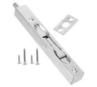 OATIPHO Verrou Encastré en Acier Inoxydable 15 CM Finition Brossée Argenté Verrou de Porte Coulissante et Porte-Fenêtre Loquet de Sécurité Discret pour Porte Double et Garage