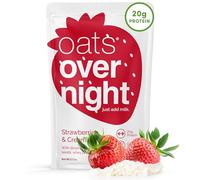 Oats Overnight Fraises et crème (3 oz par paquet) à haute valeur protéique,à faible teneur en sucre,sans gluten 12 Paquet