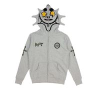 OATSBAS Sweat à capuche amusant multi-angles avec fermeture éclair intégrale pour homme et femme Y2K Over Face Graphic Hoodies Retro Lazy Style Sweat à capuche, gris, Medium