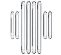 OATSBASF Butée de porte de placard en silicone transparent autocollant pour portes de voiture, tiroirs, portes de douche, couvercles de toilettes (4 longs et 4 courts)