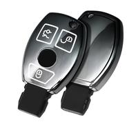 OATSBASF Coque de clé de voiture pour Mercedes Benz W204 W211 2-3 boutons sans clé Classe A B C E JBS Noir