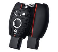 OATSBASF Coque de clé de voiture pour Mercedes Benz W204 W211 2-3 touches sans clé Classe A B C E (GJ-noir)