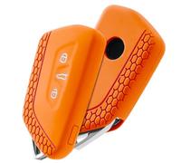 OATSBASF Coque de e voiture pour VW, compatible avec Golf 8, Seat Leon MK 4, VW ID.3 Tarraco Ateca, Skoda Octavia Cupra, Coque de protection en silicone (LW-orange)