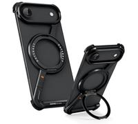 OATSBASF Coque de téléphone minimaliste en métal pour iPhone 17 Pro Max, noir