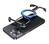 OATSBASF Coque sans cadre pour iPhone 14 Pro, [compatible avec Magsafe] avec anneau de support, lunette moins minimaliste, protection antichoc, coque fine en métal améliorée de 6,1", noir