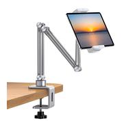 Oatsbasf-Support À Clip Matal Pour Téléphone Et Tablette,Support Pour Lit Et Bureau,Bras Flexible,Montage Aérien,Support Rapide Paresseux,4 À 12.9.Silver.